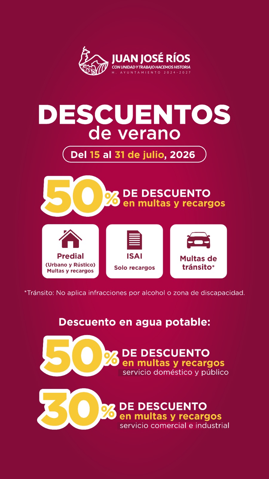 Campaña de descuentos del Ayuntamiento de Juan José Ríos
